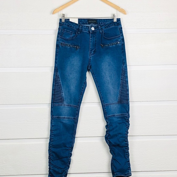 Moto Bike Skinny Jeans 